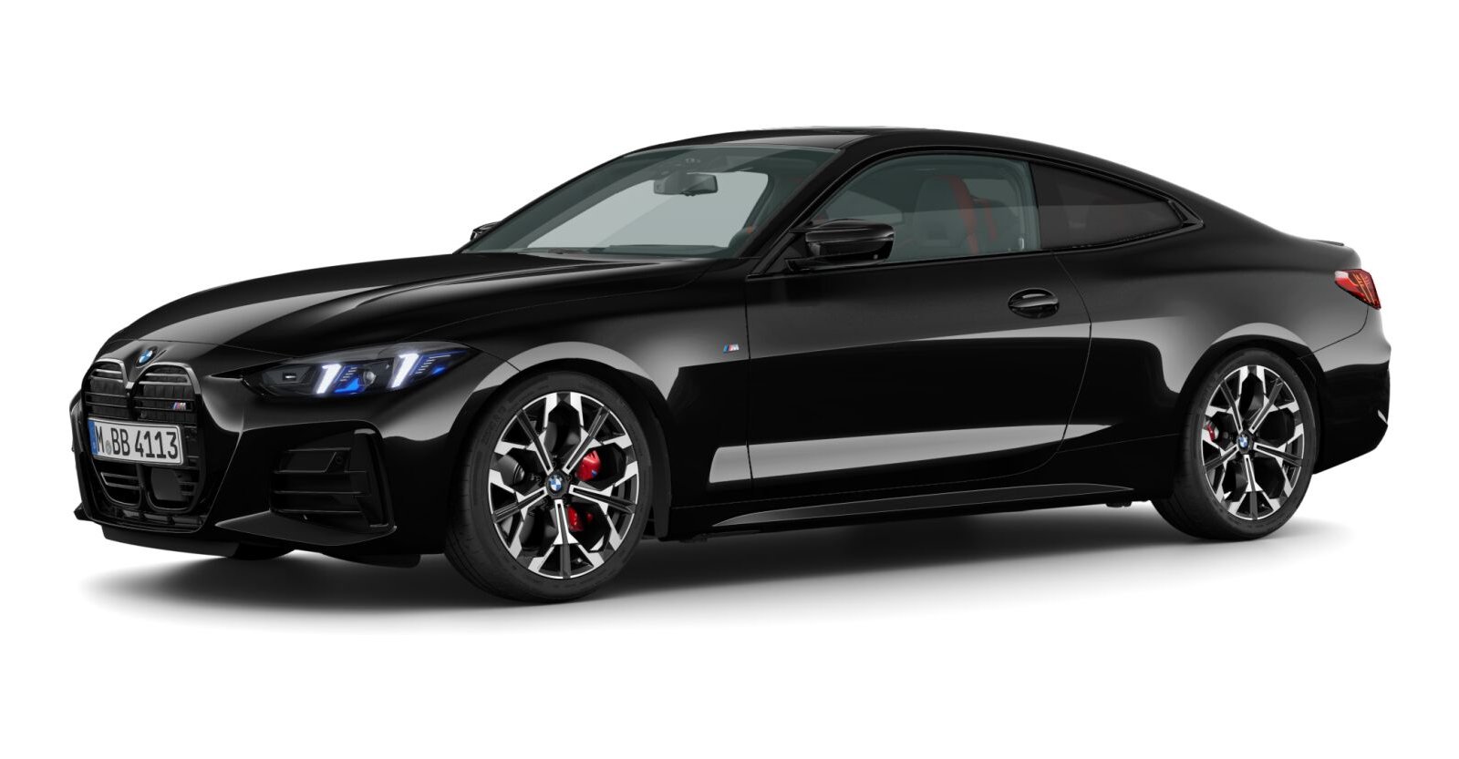 BMW M440i xDrive Coupé in Schwarz von vorne BMW M440i xDrive Coupé in Schwarz von vorne