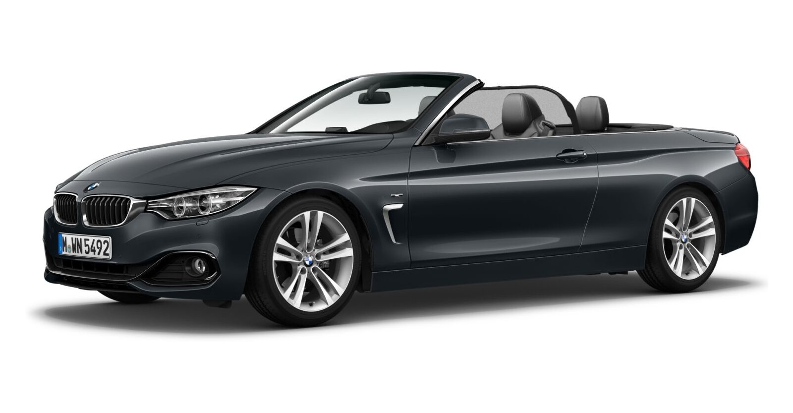 BMW 420i Cabrio in Grau von vorne BMW 420i Cabrio in Grau von vorne