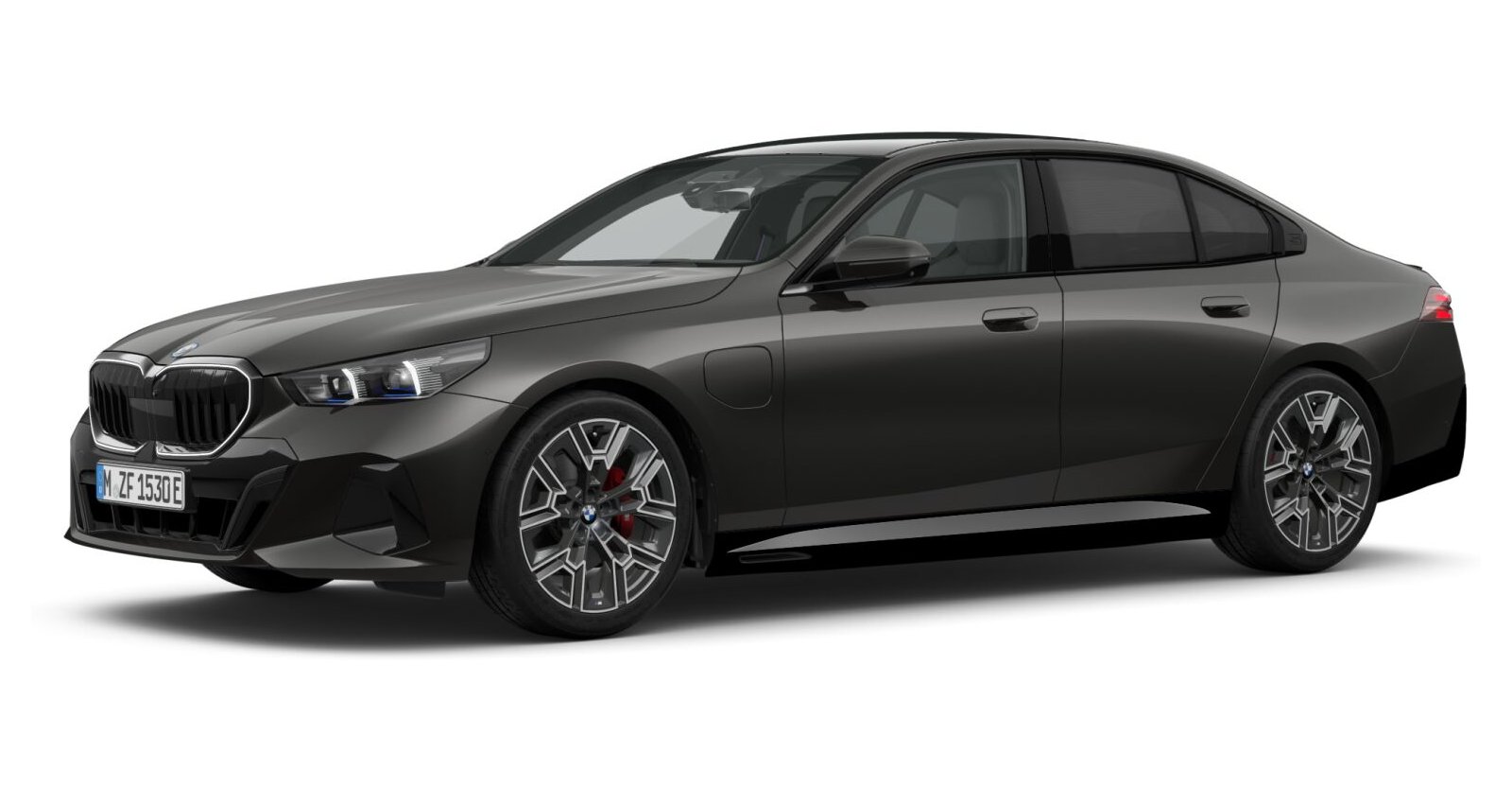 BMW 530e xDrive Limousine in Grau von vorne