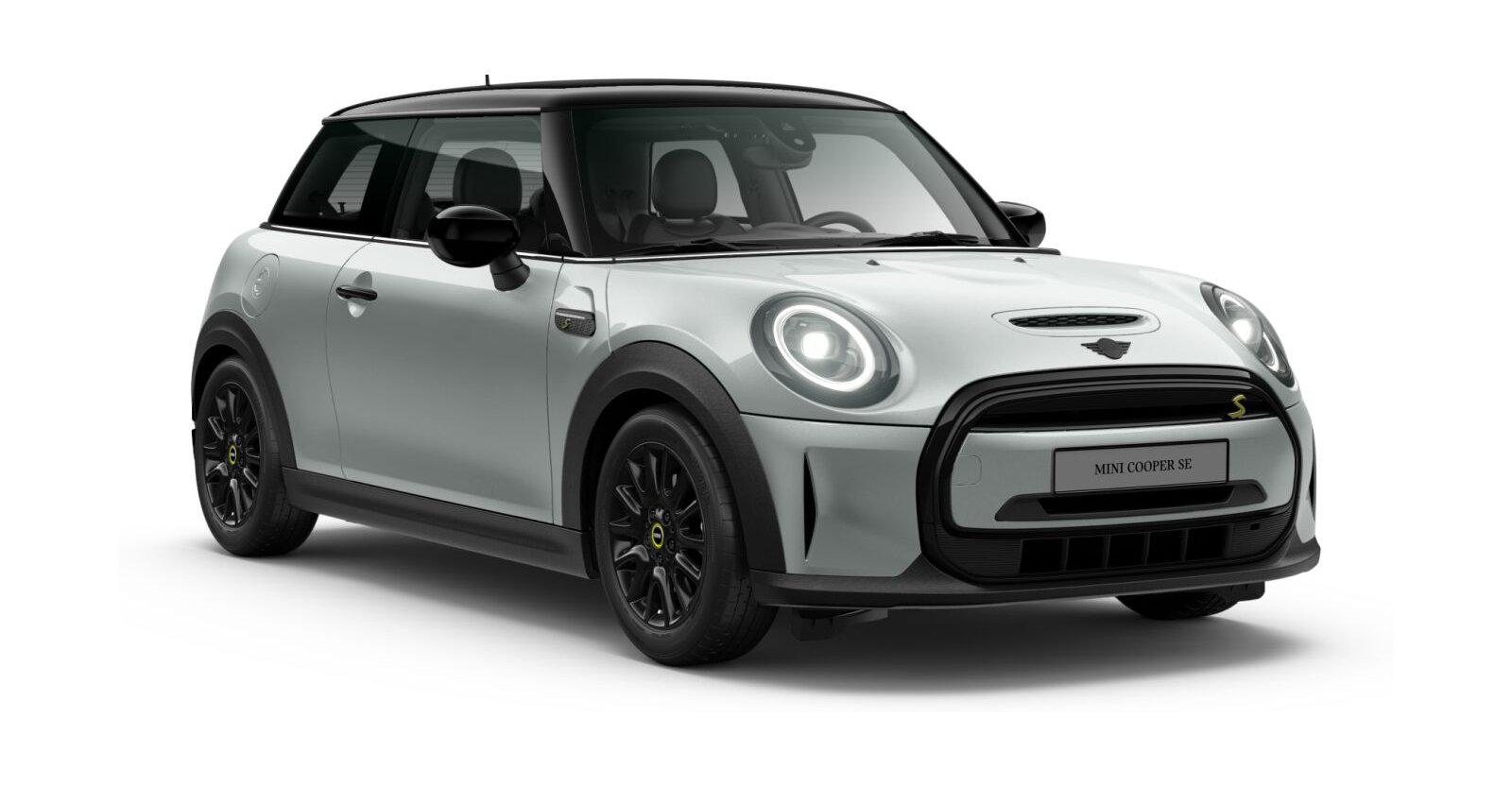 MINI Cooper SE in Silber von vorne MINI Cooper SE in Silber von vorne
