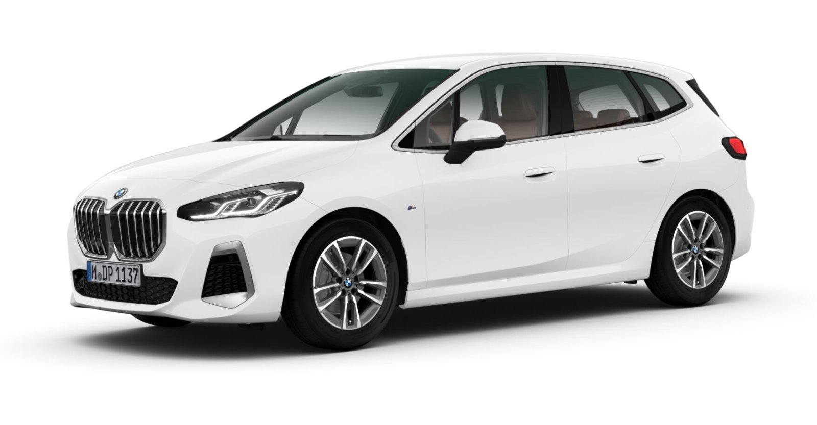 BMW 218i Active Tourer in Weiß von vorne BMW 218i Active Tourer in Weiß von vorne