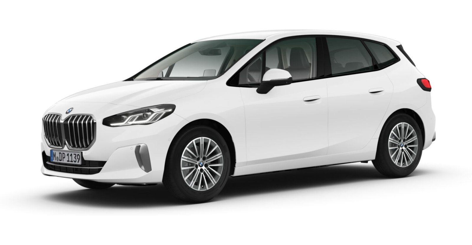 BMW 220i Active Tourer in Weiß von vorne BMW 220i Active Tourer in Weiß von vorne