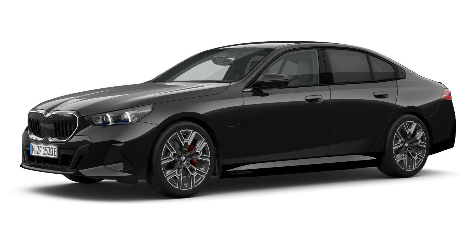 BMW 530e xDrive Limousine in Schwarz von vorne