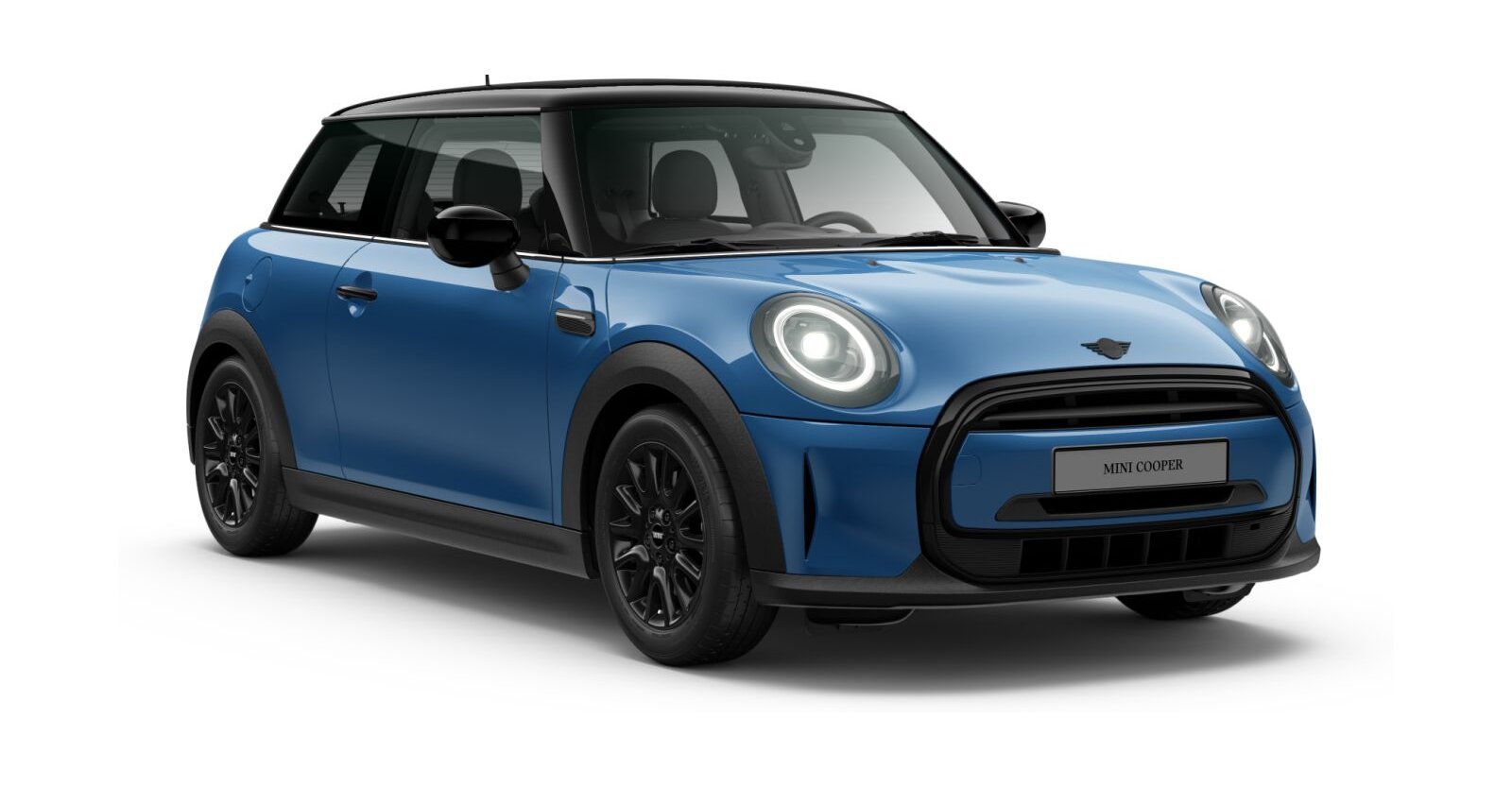 MINI Cooper 3-Türer in Blau von vorne