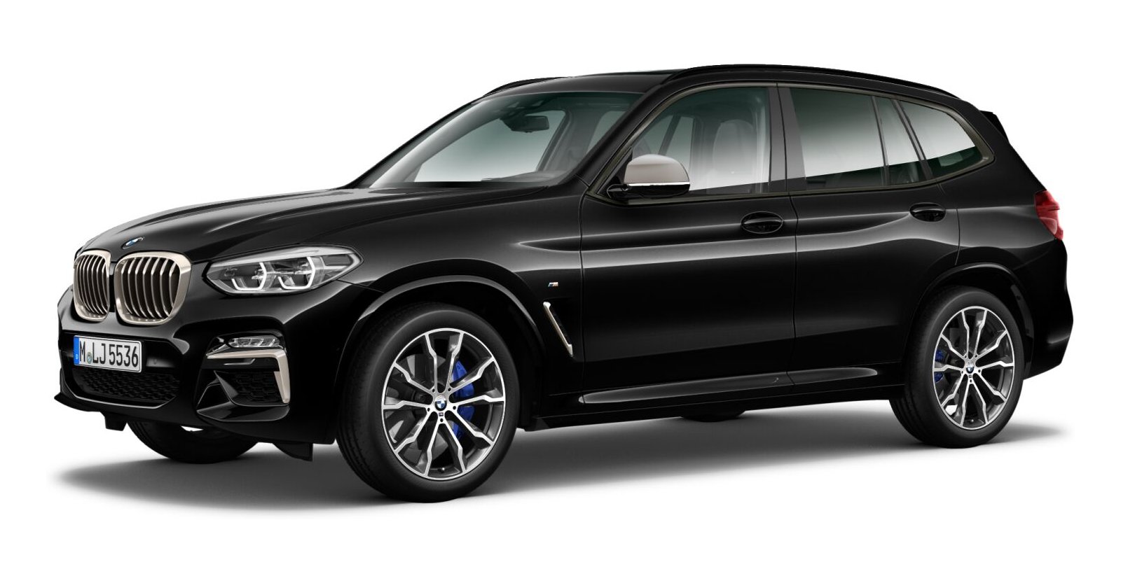 BMW X3 M40i in Schwarz von vorne BMW X3 M40i in Schwarz von vorne