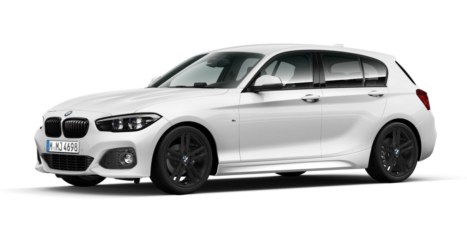 BMW 118i in Weiß von vorne