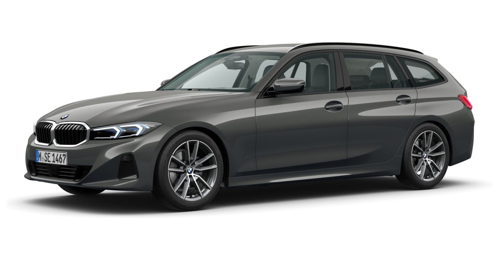 BMW 330d Touring in Grau von vorne