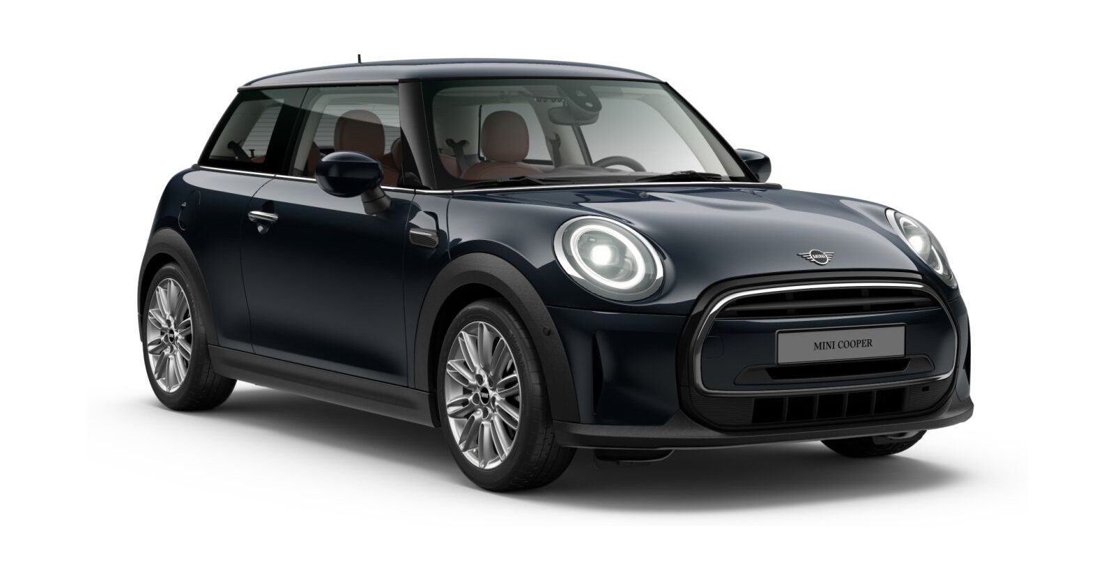 MINI Cooper 3-Türer in Schwarz von vorne MINI Cooper 3-Türer in Schwarz von vorne