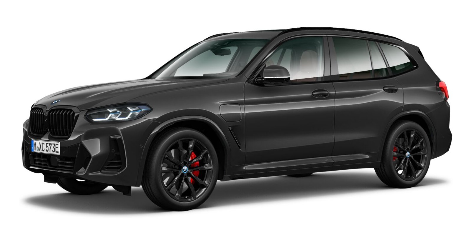 BMW X3 xDrive 30e in Grau von vorne