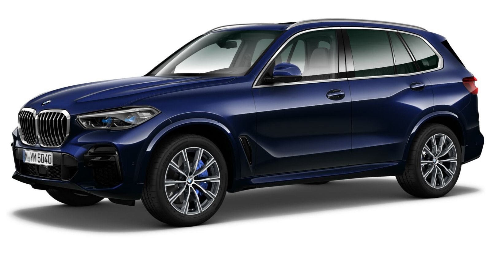 BMW X5 xDrive30d in Blau von vorne