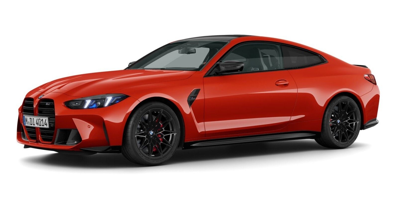 BMW M4 Competition Coupé mit M xDrive in Rot von vorne BMW M4 Competition Coupé mit M xDrive in Rot von vorne