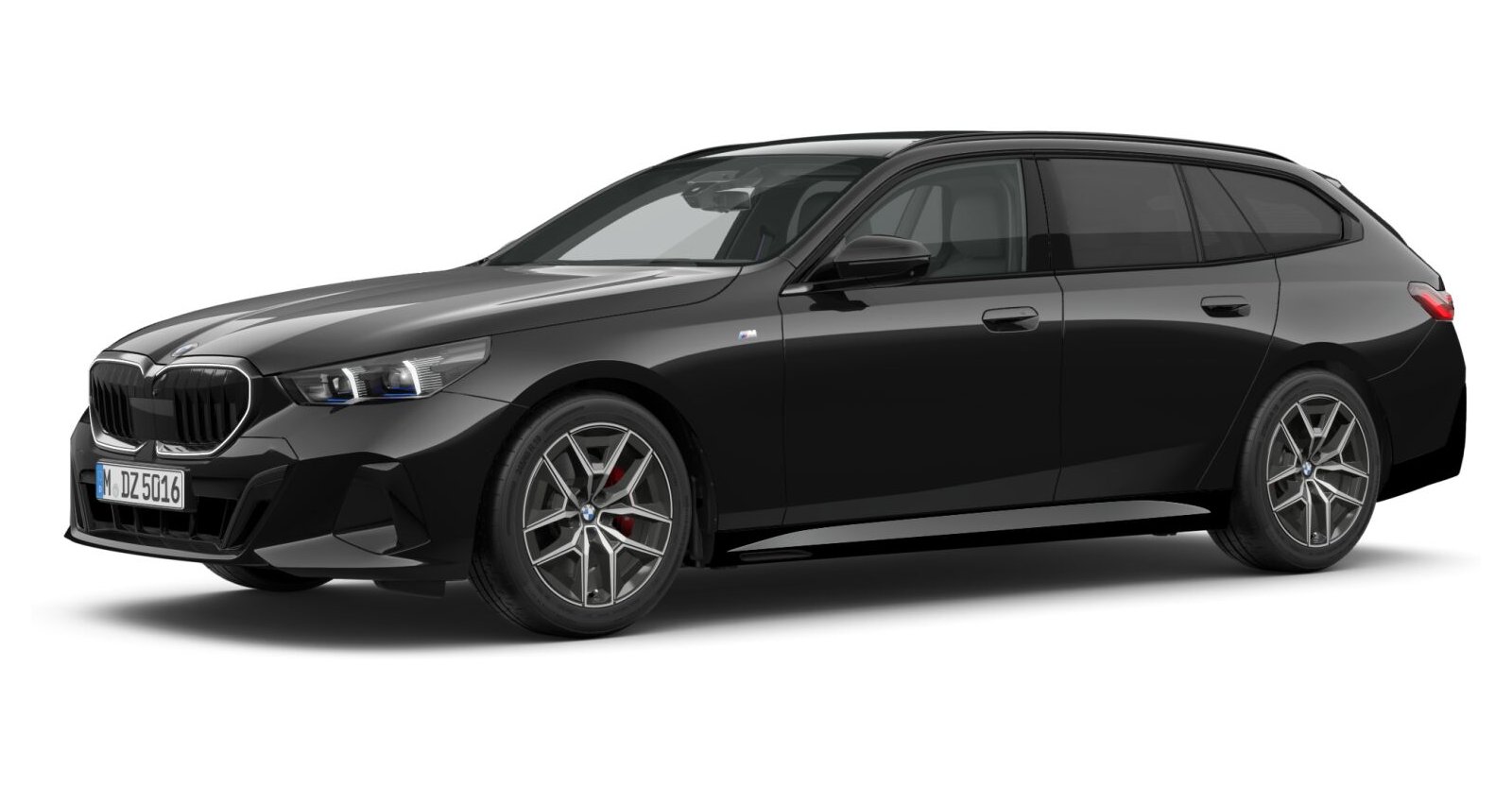 BMW 520d xDrive Touring in Schwarz von vorne