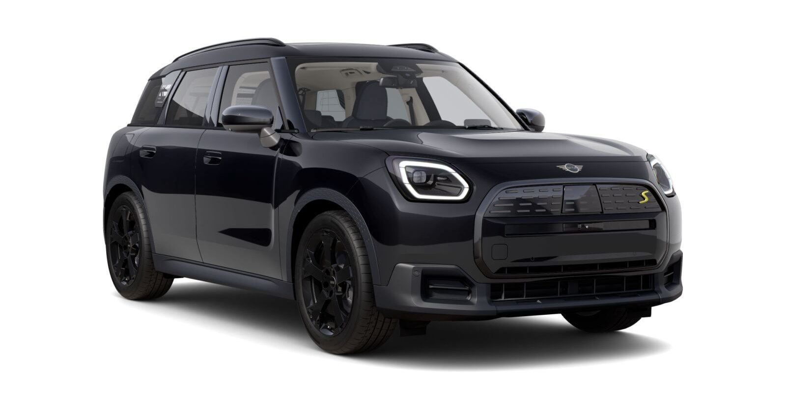 MINI Countryman SE ALL4 in Schwarz von vorne