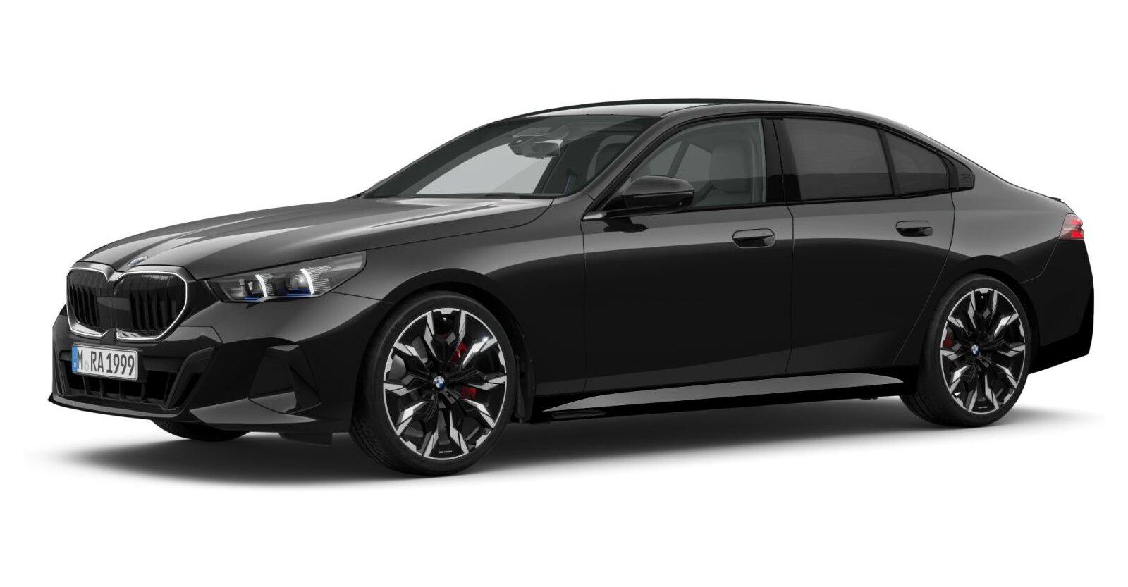 BMW 540d xDrive Limousine in Schwarz von vorne BMW 540d xDrive Limousine in Schwarz von vorne
