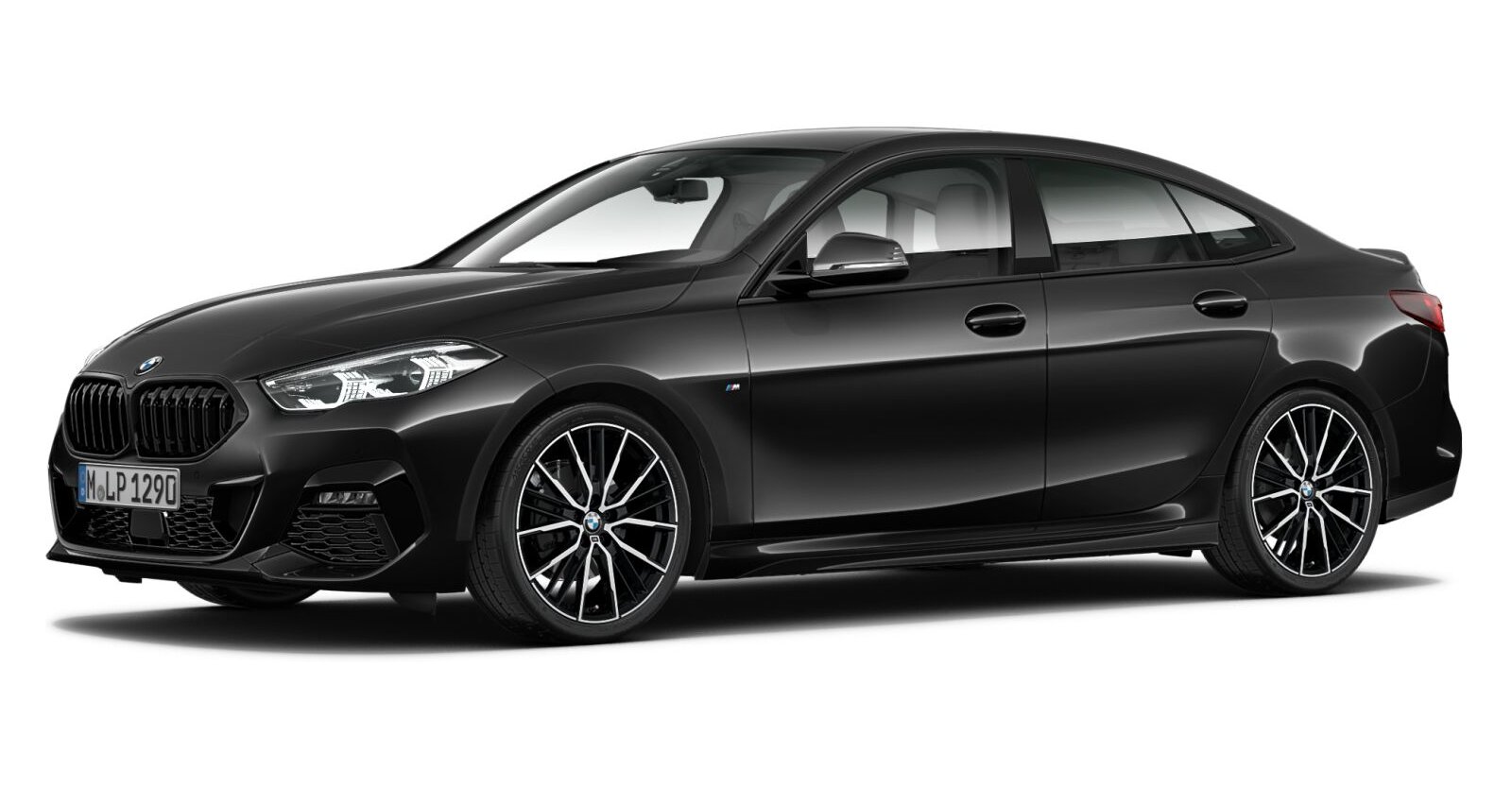 BMW 220d Gran Coupé in Schwarz von vorne