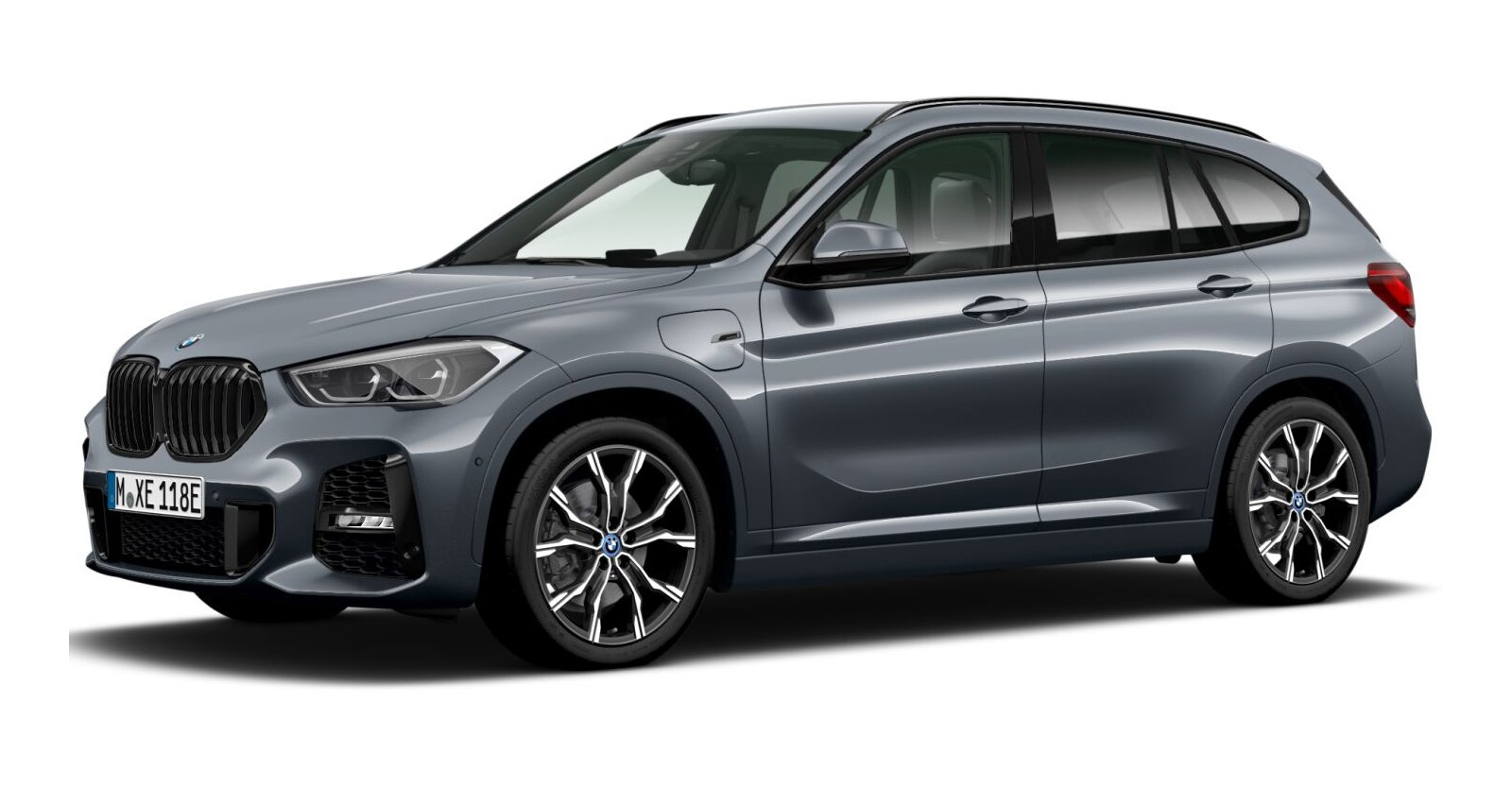 BMW X1 xDrive25e in Grau von vorne BMW X1 xDrive25e in Grau von vorne