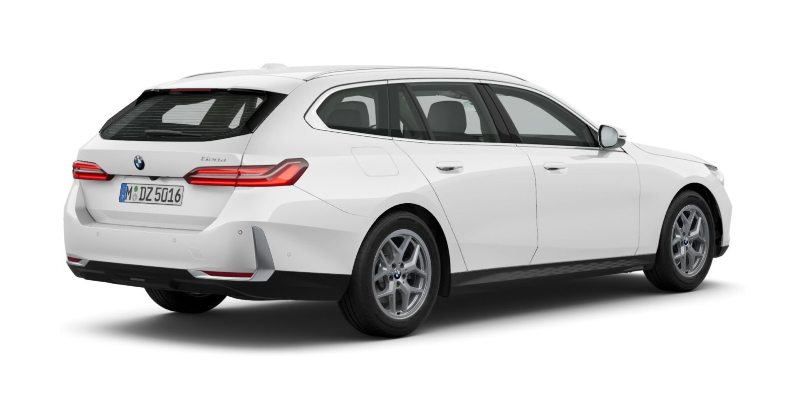 BMW BMW 5er in Wei&szlig; von hinten