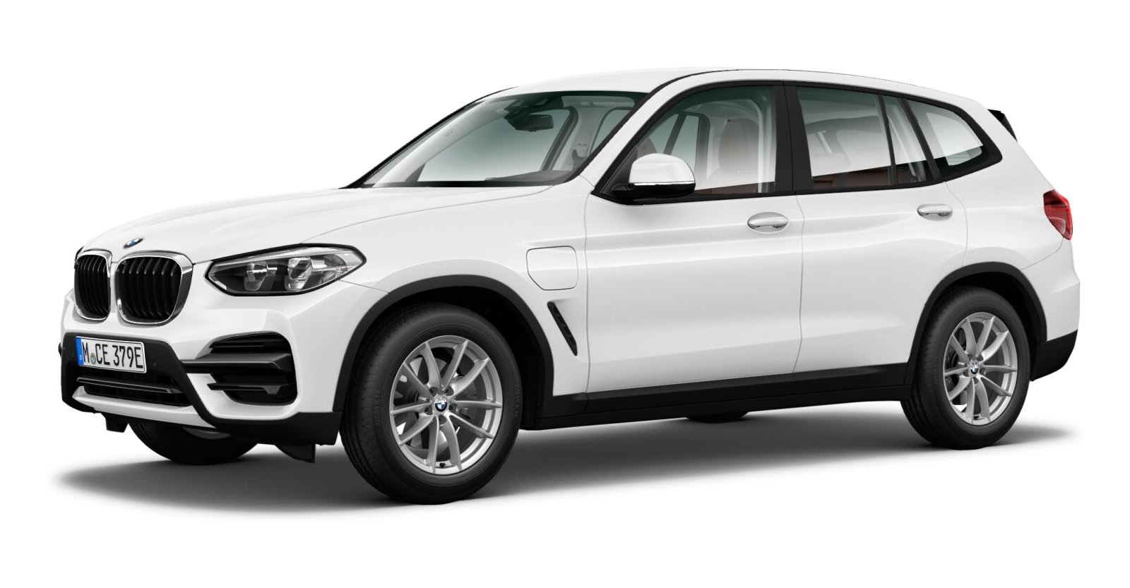 BMW X3 xDrive30e in Weiß von vorne