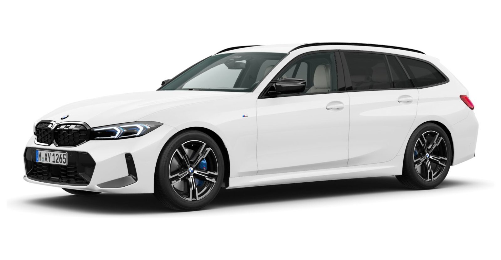 BMW M340i xDrive Touring in Weiß von vorne