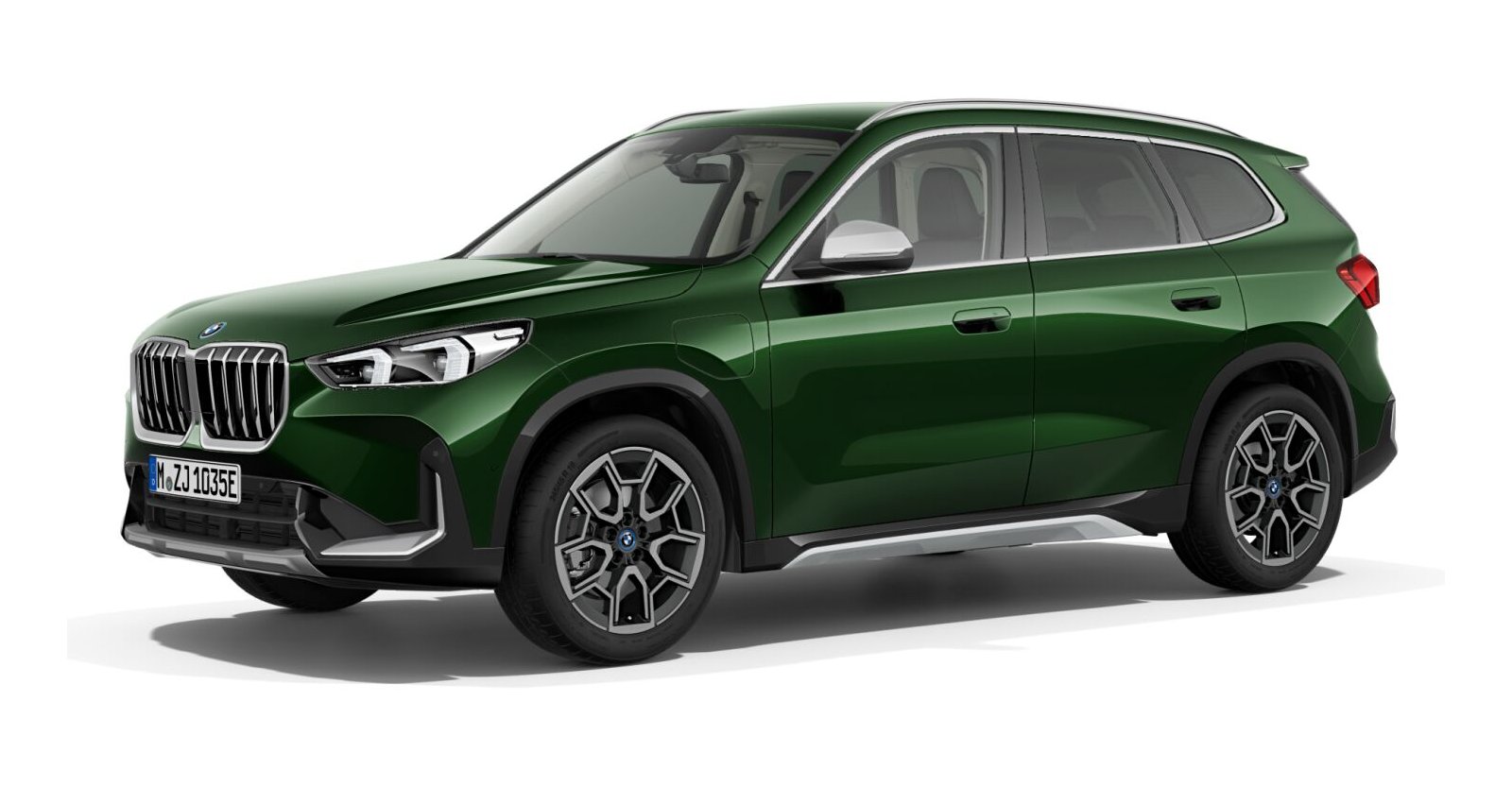 BMW X1 xDrive30e in Grün von vorne BMW X1 xDrive30e in Grün von vorne