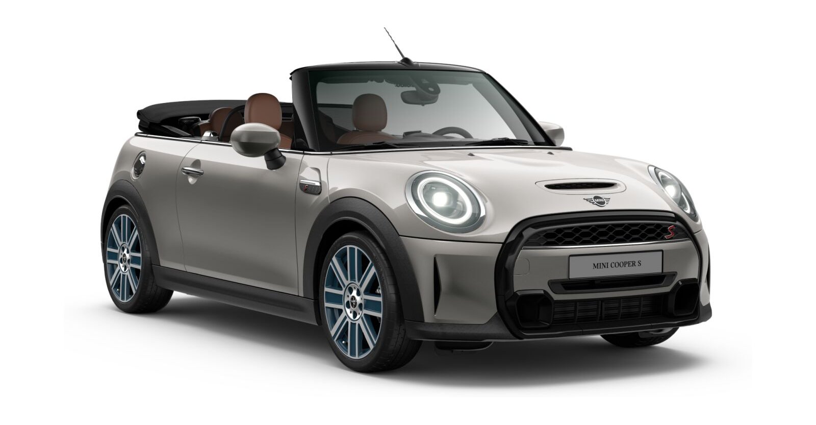 MINI Cooper S Cabrio in Silber von vorne