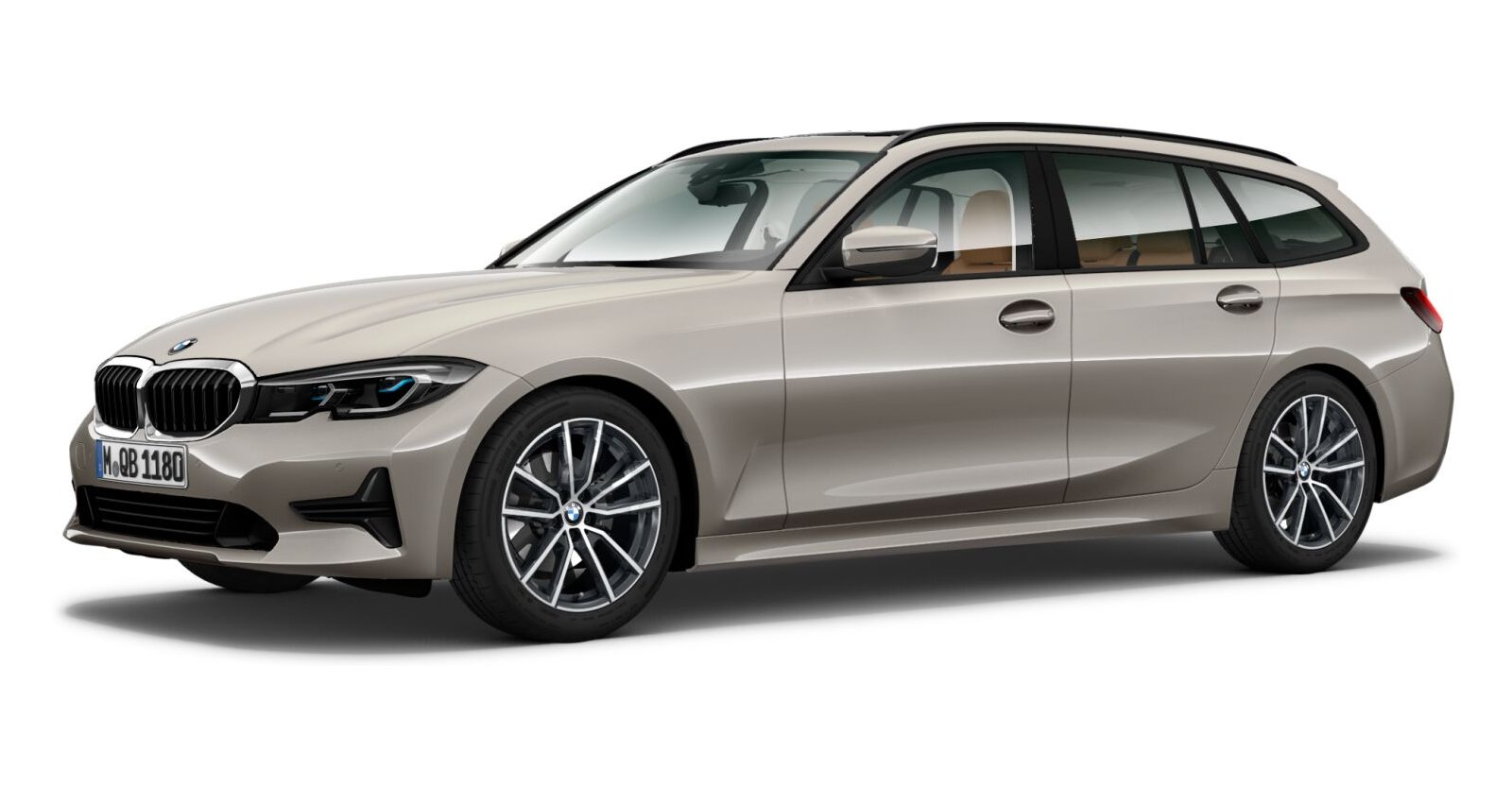 BMW 330d xDrive Touring in Grau von vorne