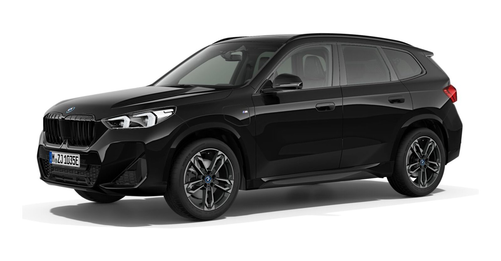 BMW X1 xDrive30e in Schwarz von vorne