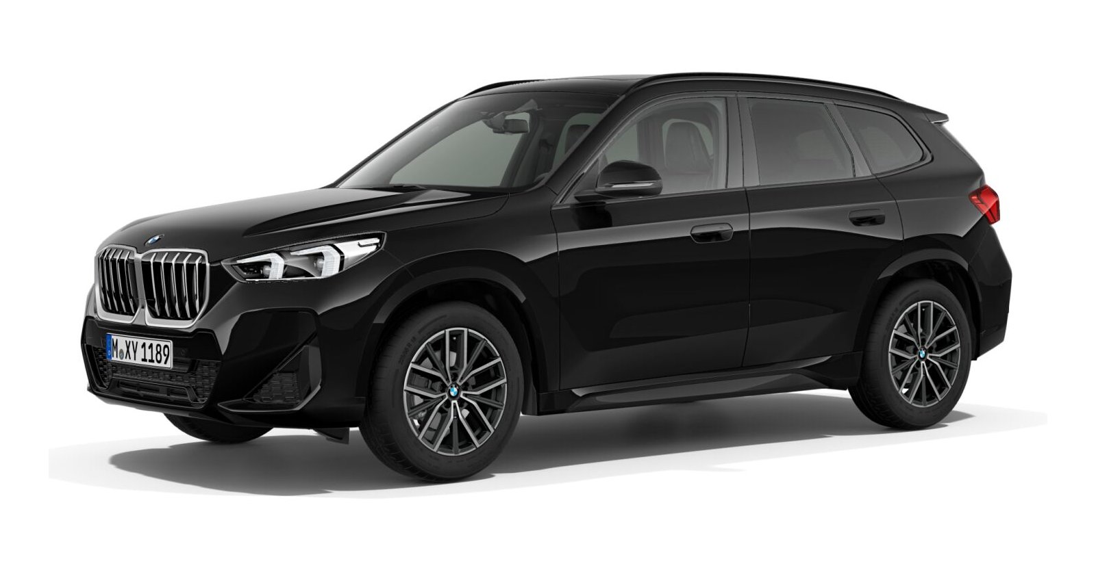 BMW X1 sDrive18i in Schwarz von vorne
