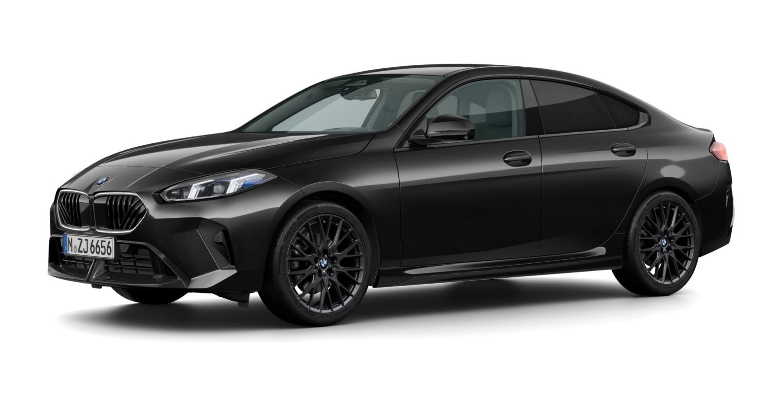 BMW 220 Gran Coupé in Schwarz von vorne BMW 220 Gran Coupé in Schwarz von vorne