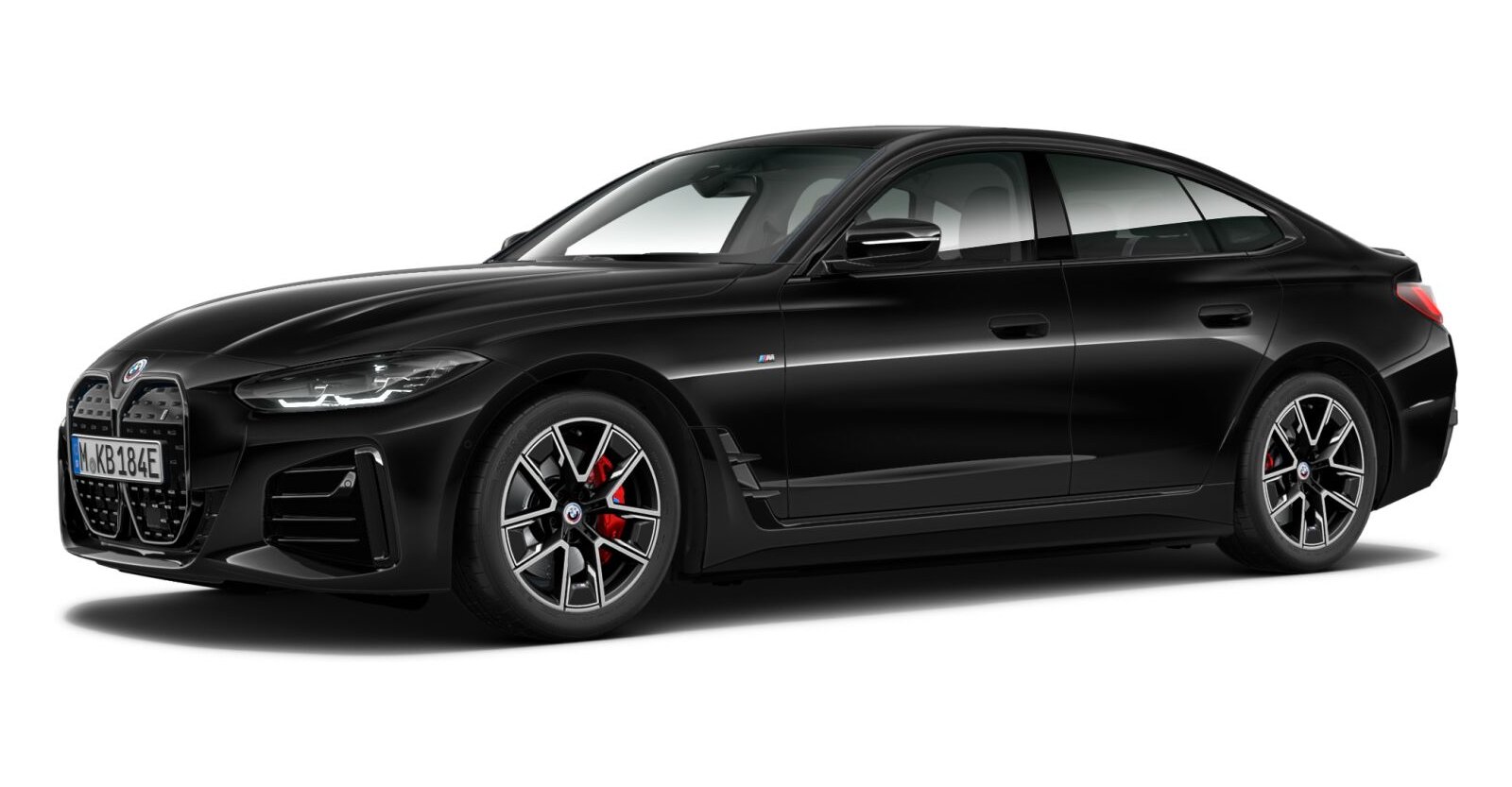 BMW i4 eDrive35 Gran Coupé in Schwarz von vorne BMW i4 eDrive35 Gran Coupé in Schwarz von vorne