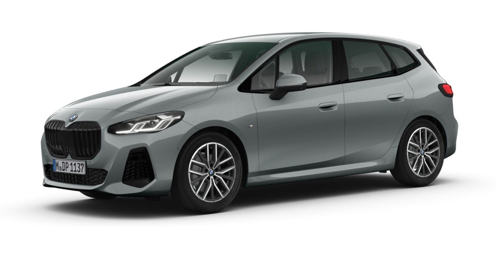 BMW 220i Active Tourer in Grau von vorne