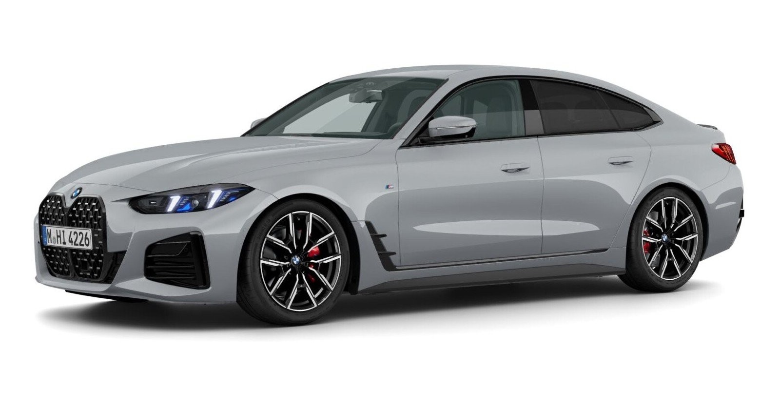 BMW 420d xDrive Gran Coupé in Grau von vorne