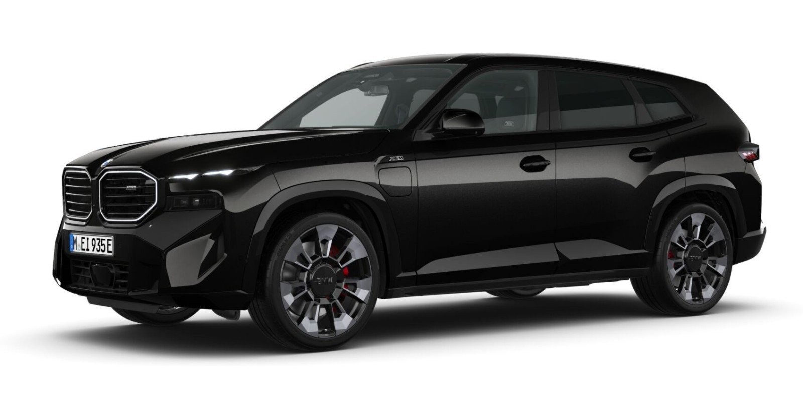 BMW XM 50e in Schwarz von vorne BMW XM 50e in Schwarz von vorne