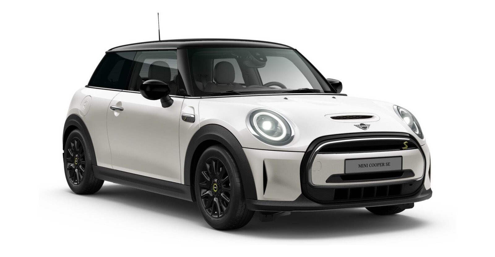 MINI Cooper SE in Weiß von vorne MINI Cooper SE in Weiß von vorne