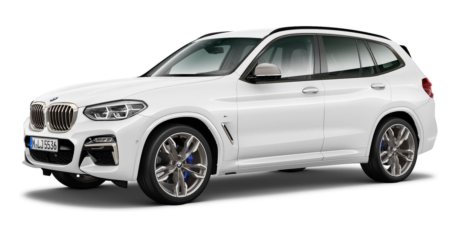 BMW X3 M40d in Weiß von vorne