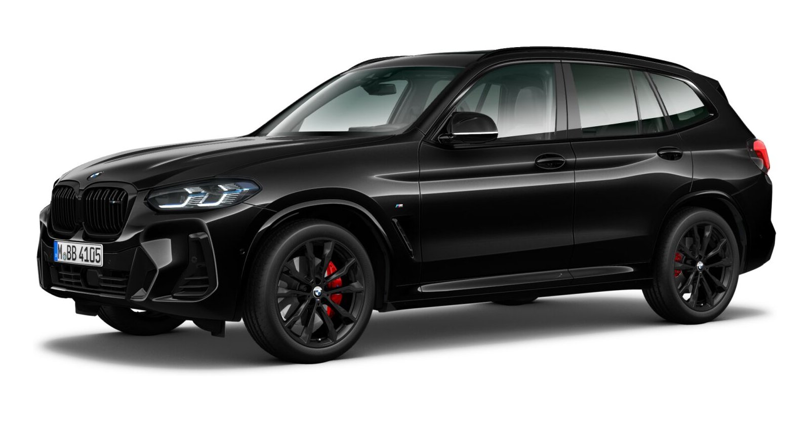 BMW X3 M40d in Schwarz von vorne