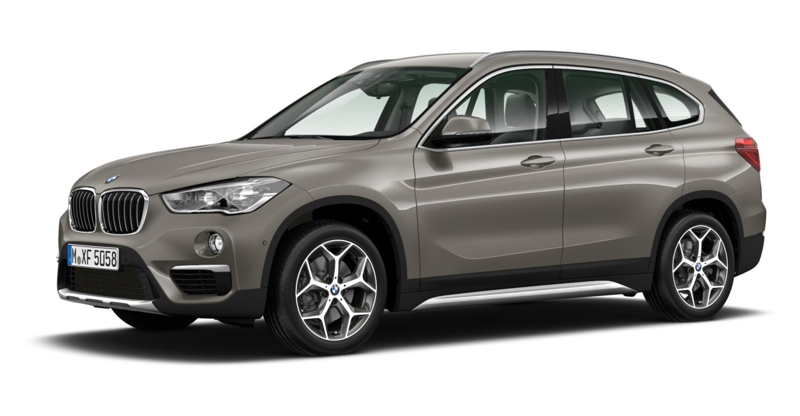 BMW X1 xDrive20i in Silber von vorne
