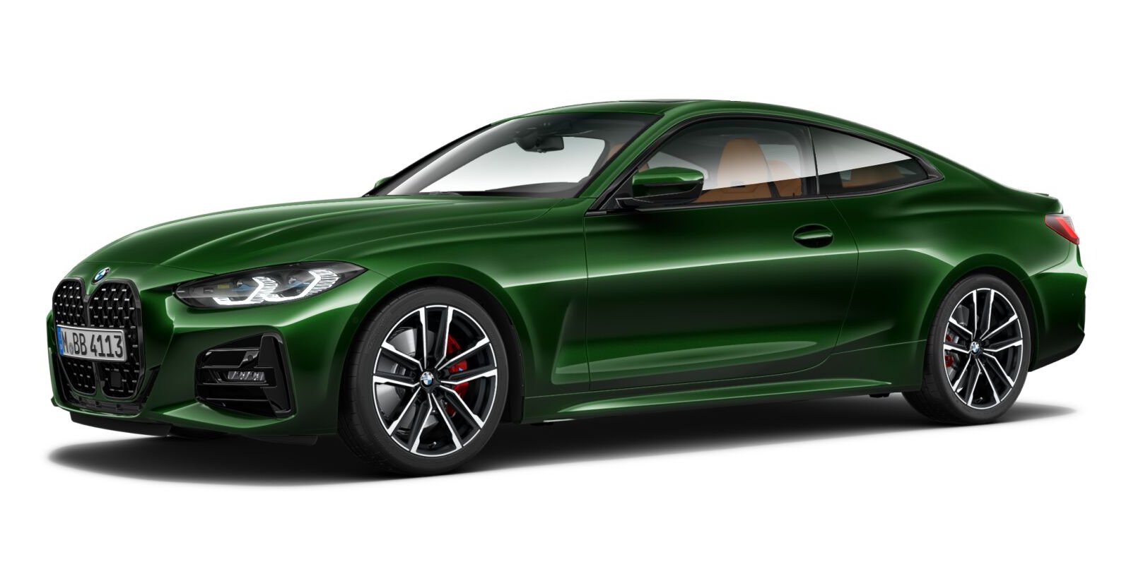 BMW 430i Coupé in Grün von vorne