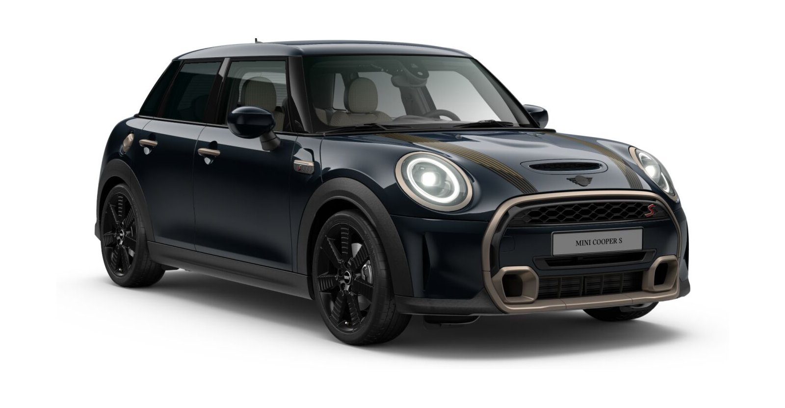 MINI Cooper S 5-Türer in Schwarz von vorne MINI Cooper S 5-Türer in Schwarz von vorne