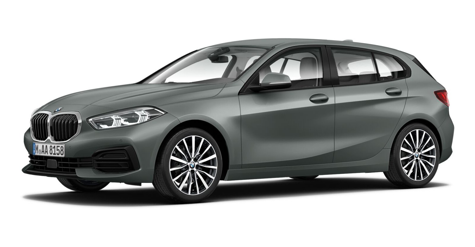BMW 118d in Grau von vorne BMW 118d in Grau von vorne