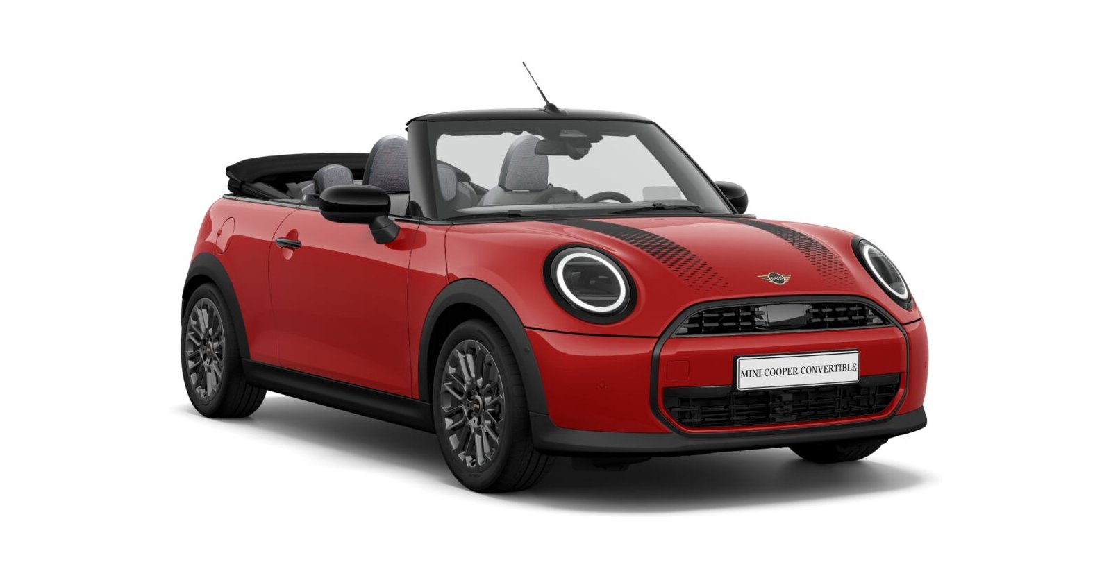 MINI Cooper C Cabrio in Rot von vorne MINI Cooper C Cabrio in Rot von vorne