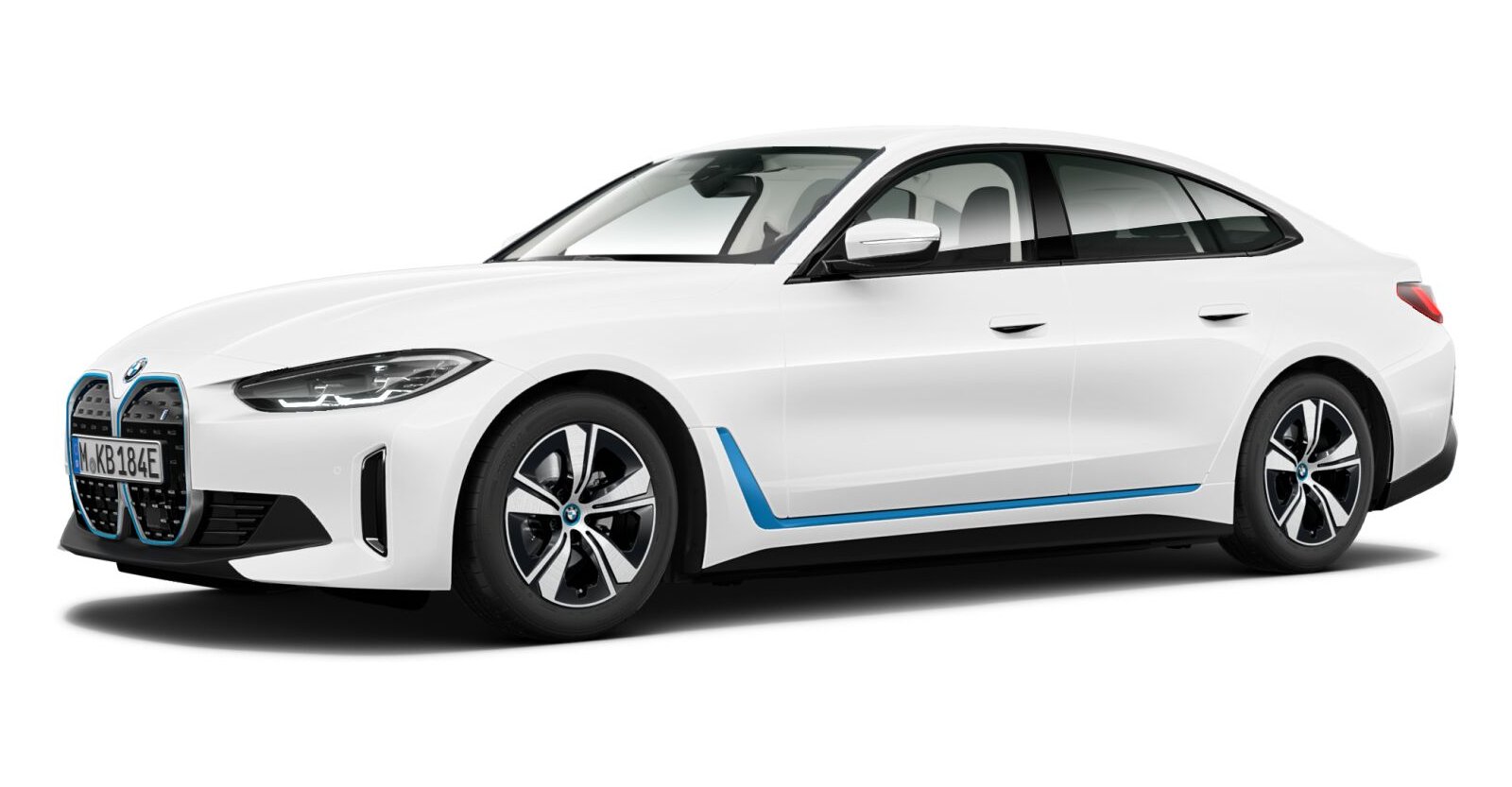 BMW i4 eDrive35 Gran Coupé in Weiß von vorne BMW i4 eDrive35 Gran Coupé in Weiß von vorne