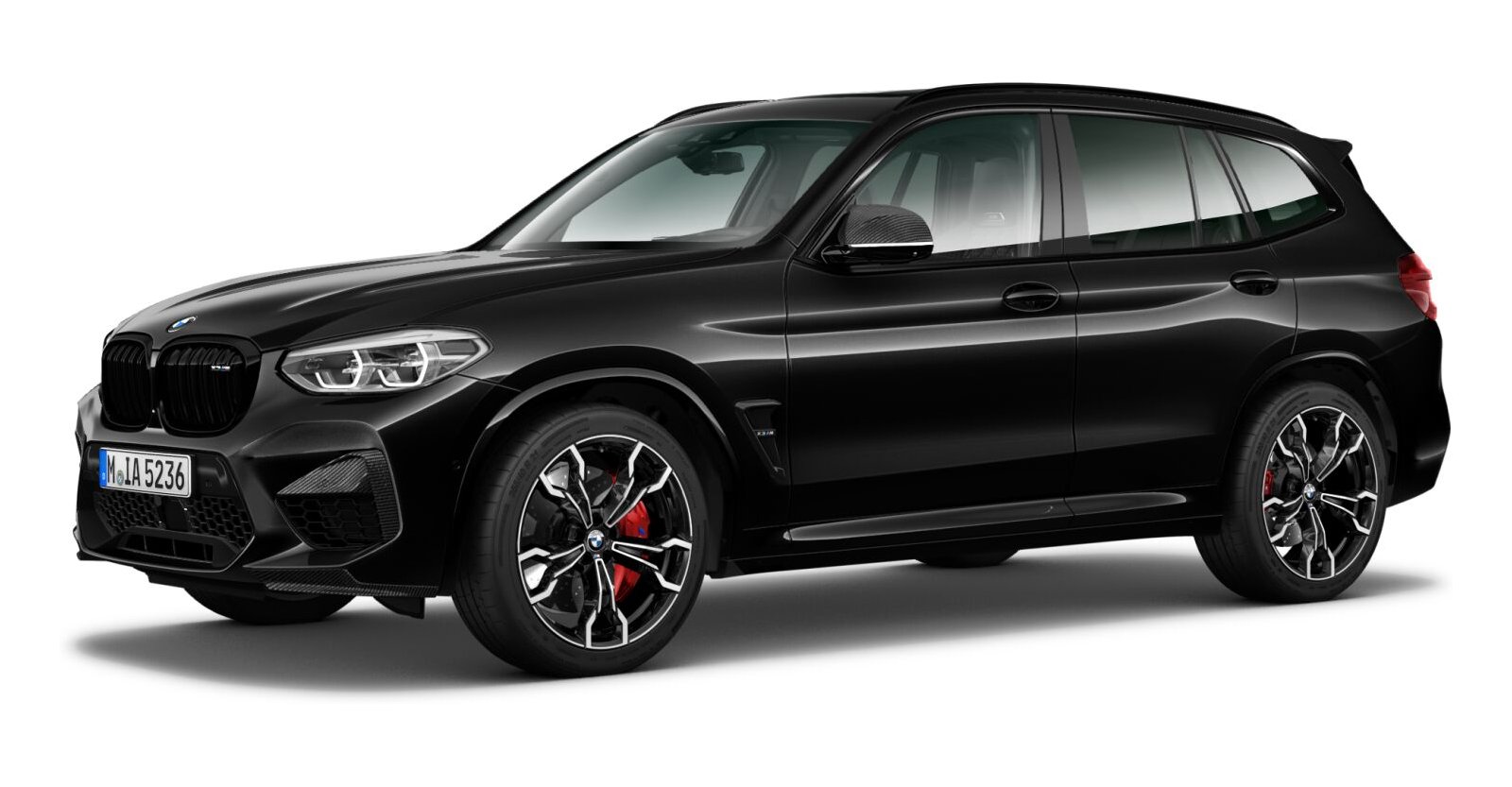 BMW X3 M in Schwarz von vorne