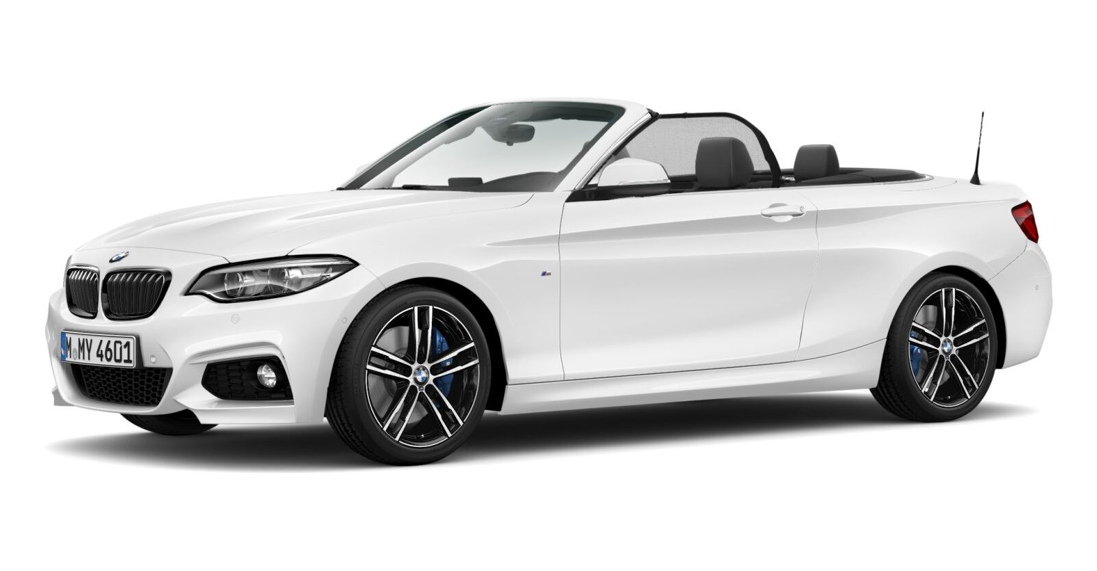 BMW 230i Cabrio in Weiß von vorne
