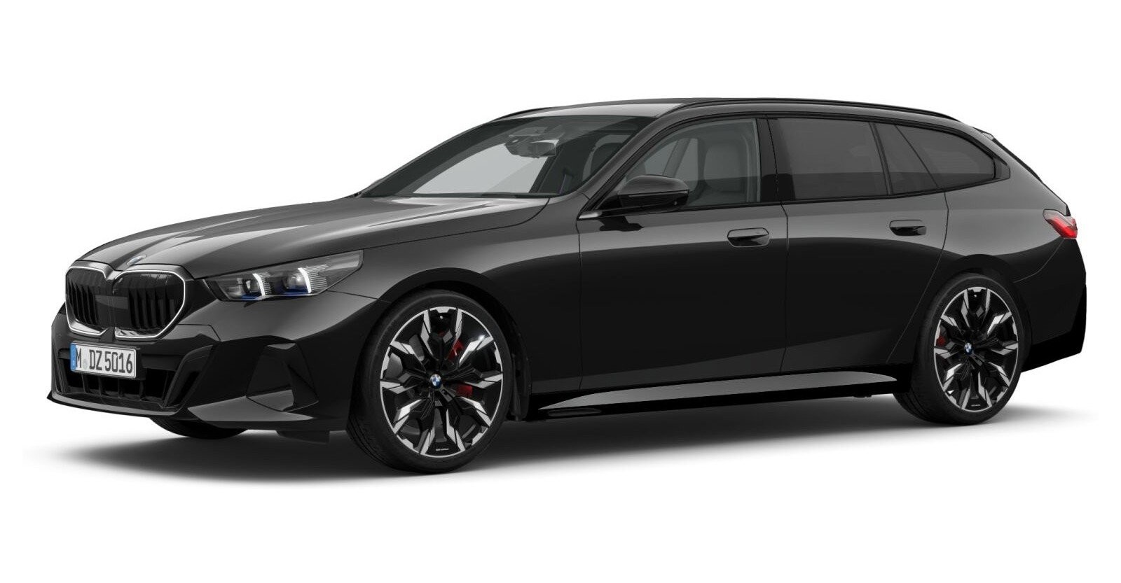 BMW 540d xDrive Touring in Schwarz von vorne BMW 540d xDrive Touring in Schwarz von vorne