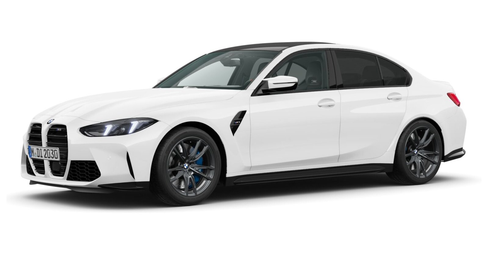 BMW M3 Limousine in Weiß von vorne