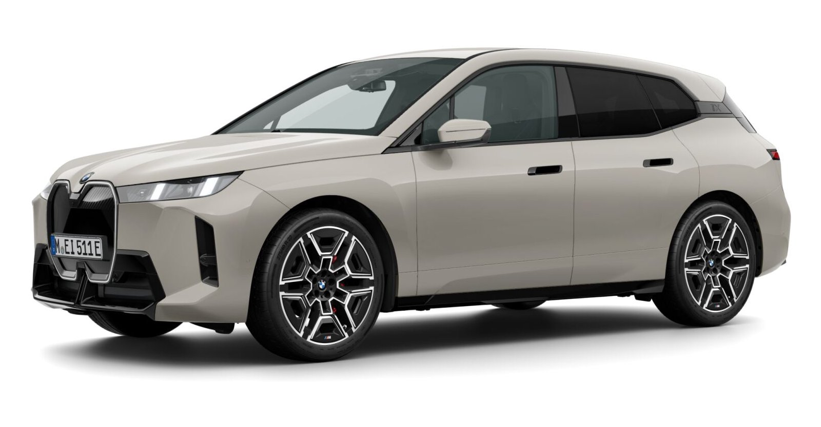 BMW iX xDrive45 in Grau von vorne BMW iX xDrive45 in Grau von vorne