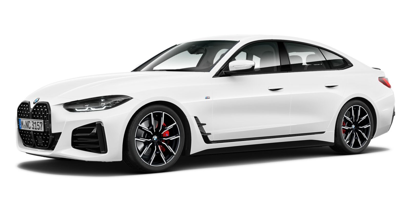 BMW 420d Gran Coupé in Weiß von vorne BMW 420d Gran Coupé in Weiß von vorne