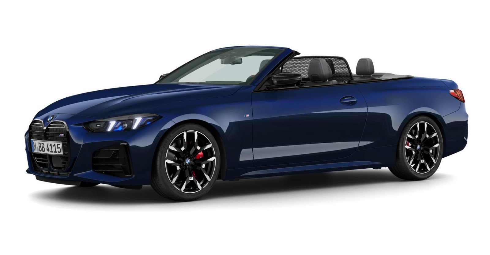 BMW M440i xDrive Cabrio in Blau von vorne