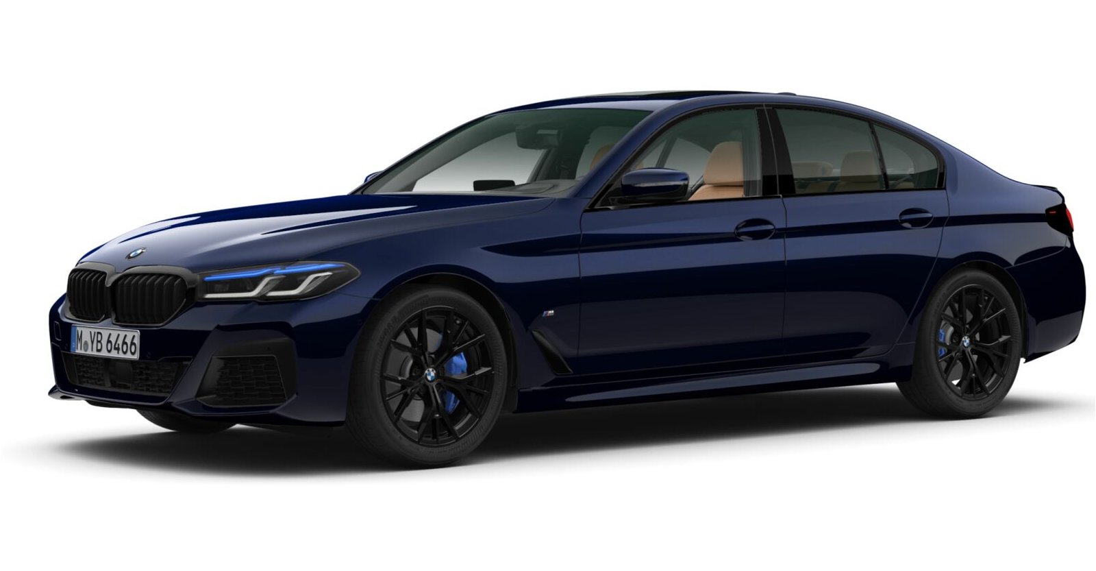 BMW 530d xDrive Limousine in Blau von vorne